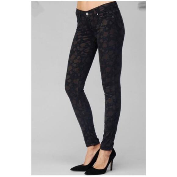 PAIGE Verdugo Ultra Skinny Floral Corduroy Pants - Picture 1 of 7